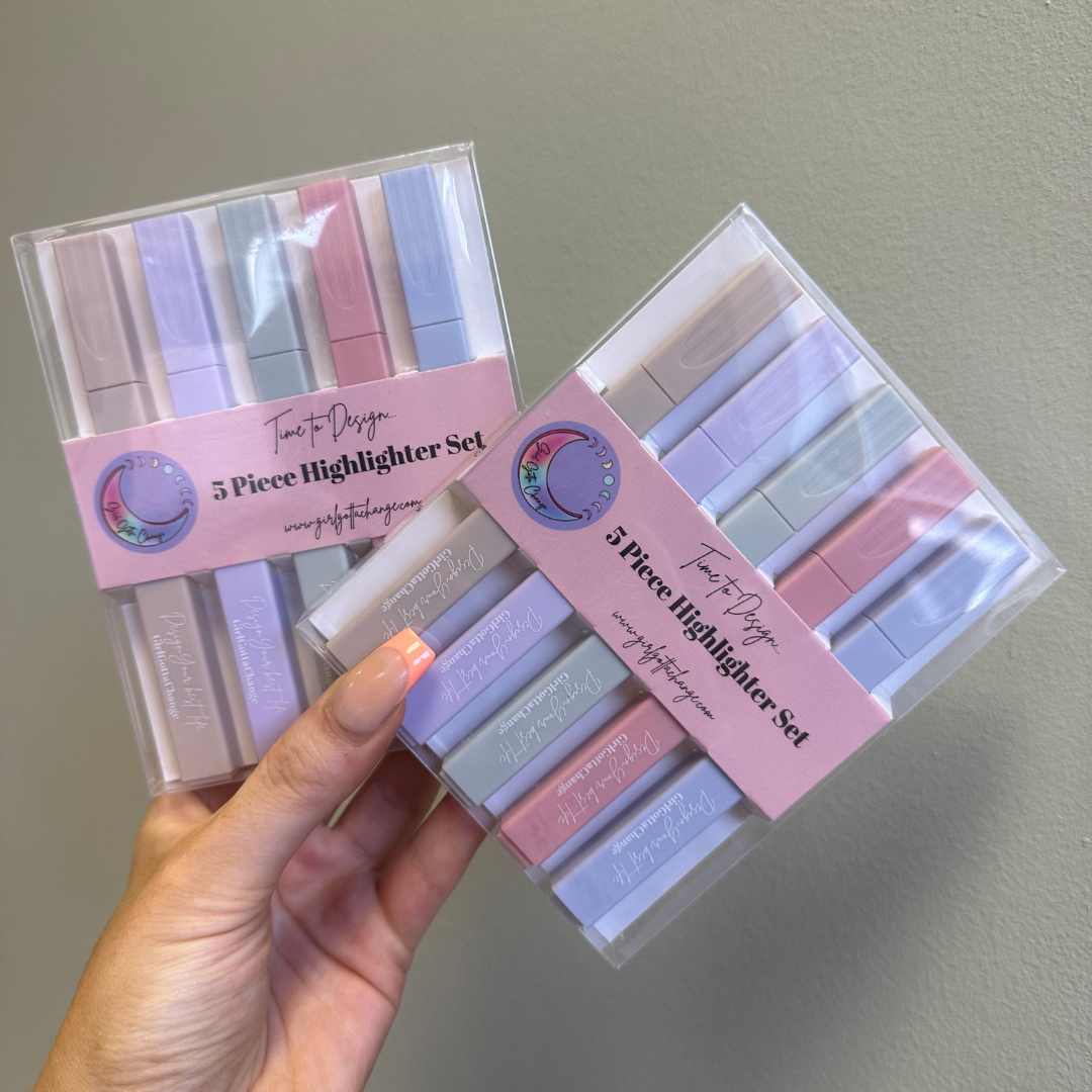 Pastel Highlighter Set- Pack Of 5 - GirlGottaChange